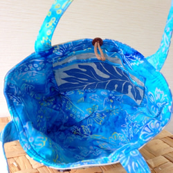 午餐手提袋 * 藍色 * 堅固面料，嚴格定制夏威夷風格 第5張的照片
