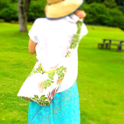 [草裙舞袋 * 綠色] * 斜角袋採用耐用面料製成 夏威夷草裙舞袋 第3張的照片