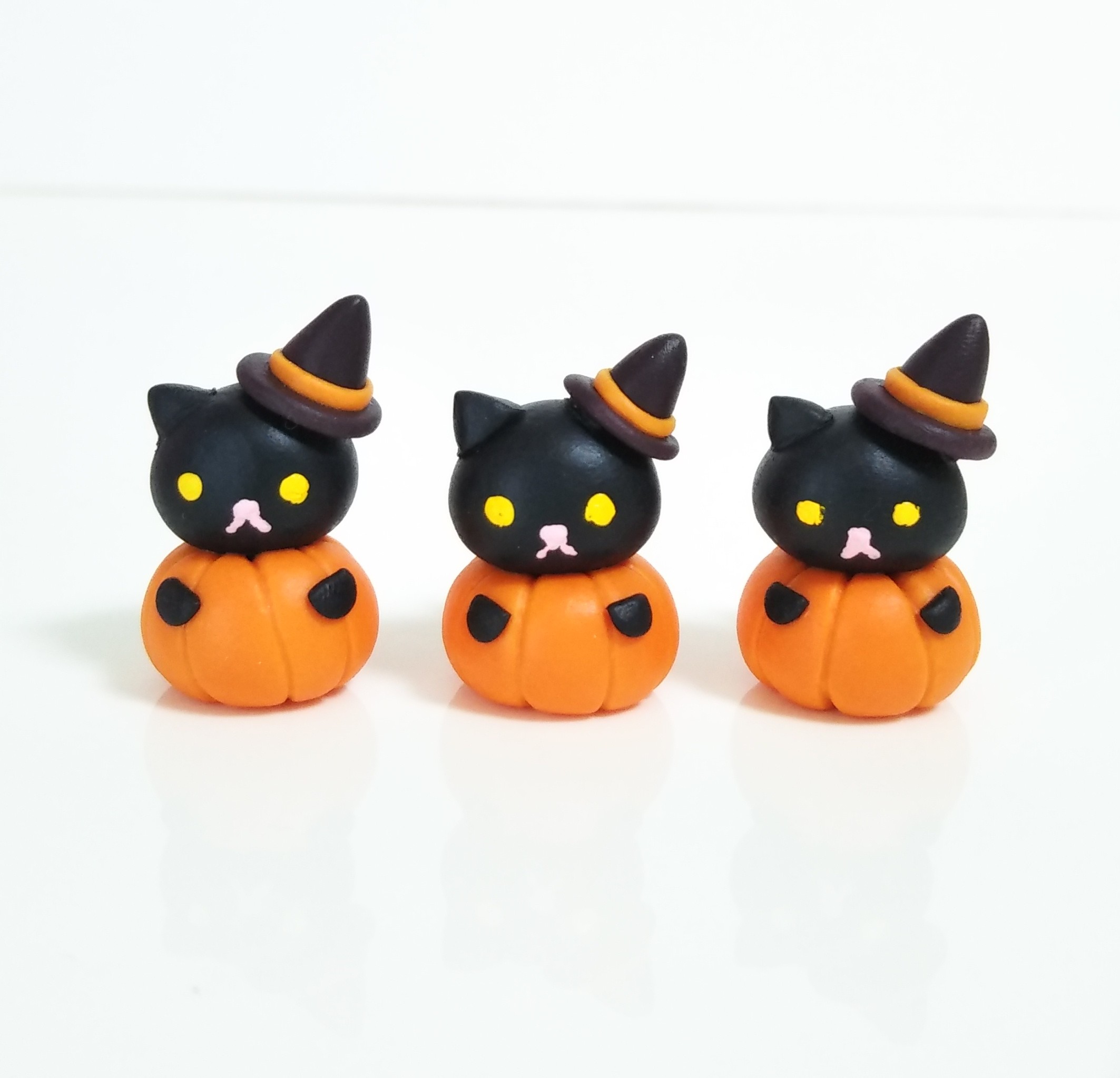フラットポーチ♥カボチャ＆ネコちゃん♥ハロウィン（B）♥ハンドメイド