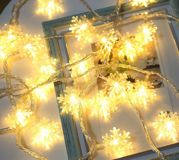 雪花のガーランドライト モビール雪花ランプ クリスマス/誕生日/ウェディング　クリスマス 3枚目の画像
