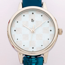 腕時計 鯖江バングルウォッチ スモールフェイスSI［WASHI］ブルー 2枚目の画像