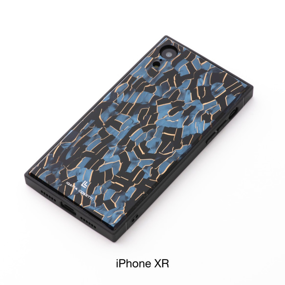 X/XS、XR 鋭角なエッジとしっとりした艶が美しい職人仕上のiPhoneケース｜ブルーモザイク 4枚目の画像