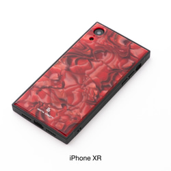 X/XS、XR 鋭角なエッジとしっとりした艶が美しい職人仕上のiPhoneケース｜レッドマーブル 4枚目の画像