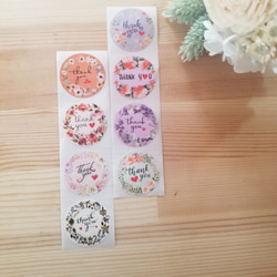 【送料無料】96片●●シール●●Thank You●●12片×8種【6】 1枚目の画像