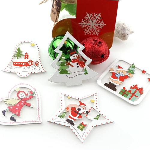 木製クリスマスオーナメント☆5個セット☆Christmas その他素材