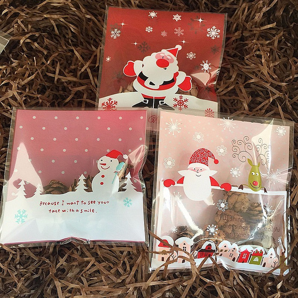 クリスマス★OPP袋3種★各10枚計30枚★10cm×13㎝ 2枚目の画像