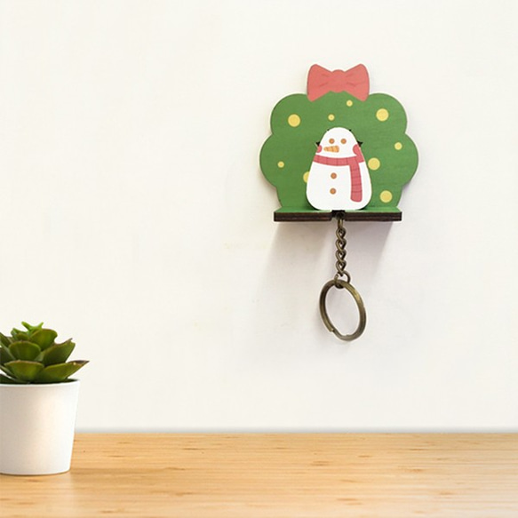❄限量交換禮物❄聖誕花圈壁掛鑰匙圈-鑰匙圈/壁飾/壁掛 第1張的照片