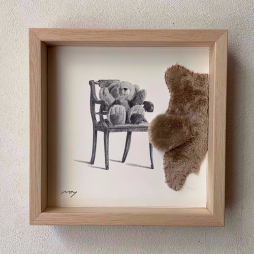 クマのぬいぐるみ 絵画 Mayumi Tsuzuki 通販 10033613｜Creema