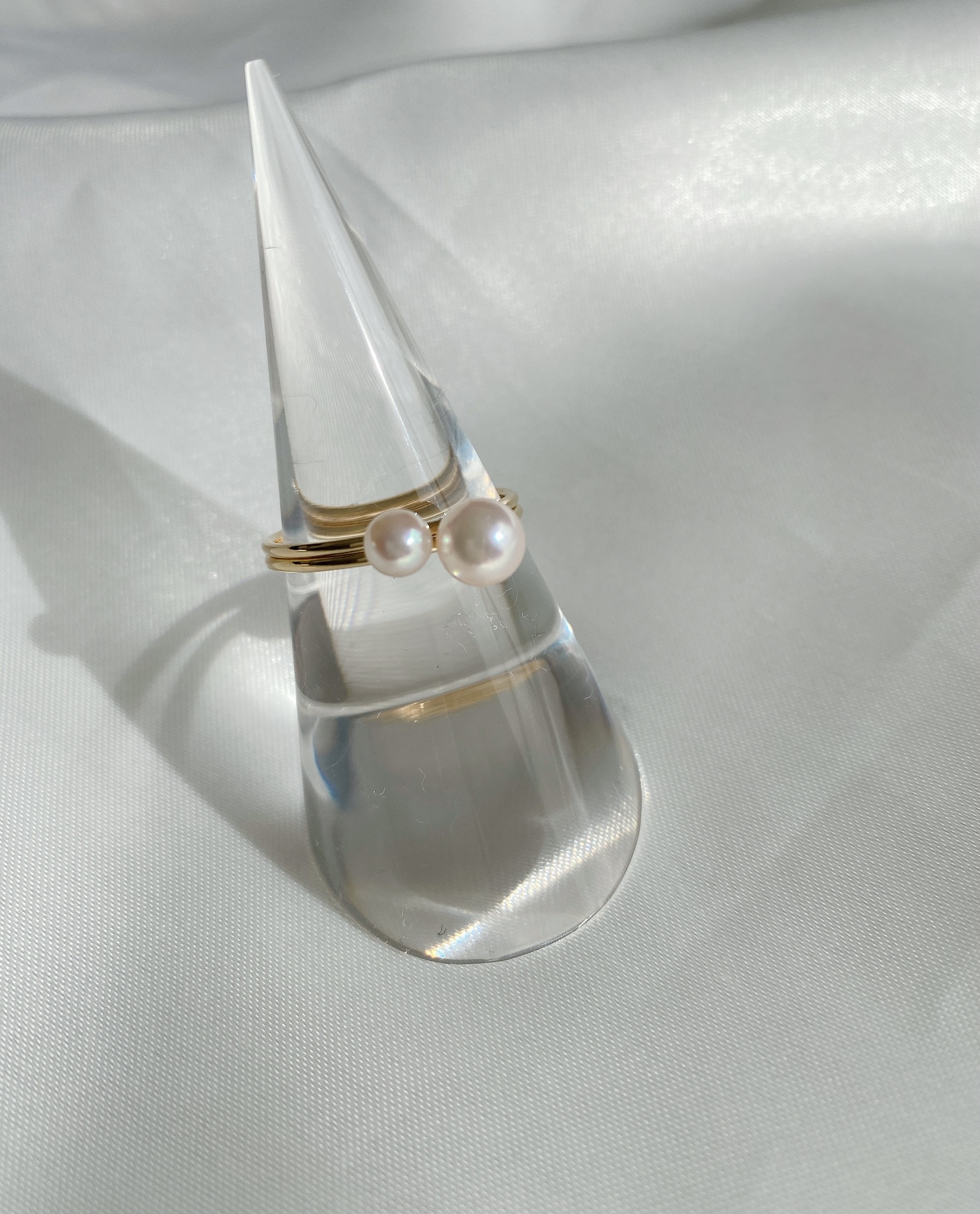 もなかママ様　ダブルパールリング