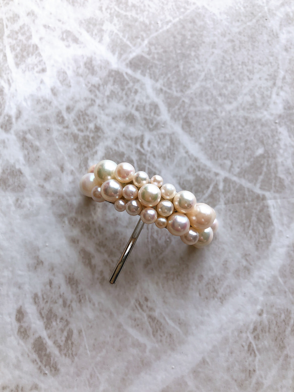 あこや真珠 《Flower pearl》ポニーフック 4枚目の画像