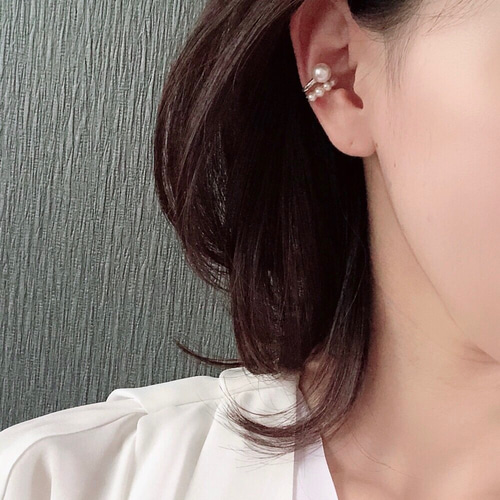 あこや真珠 イヤーカフ SV・G イヤーカフ Calla.(カラー) 通販｜Creema  