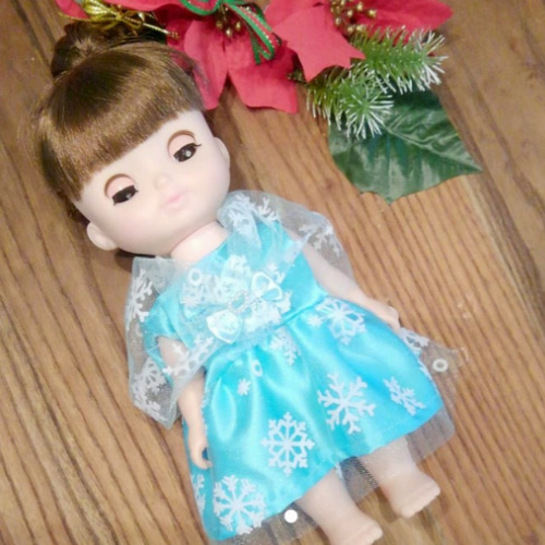 メルちゃん ソランちゃん エルサ風 ドレス ショール付き おもちゃ