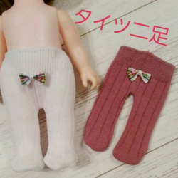 ハンドメイド　ソランちゃん　パンツ　靴下　セット　小花柄　ニット ハンドメイド メルちゃん ソランちゃん 靴下3足セット その他