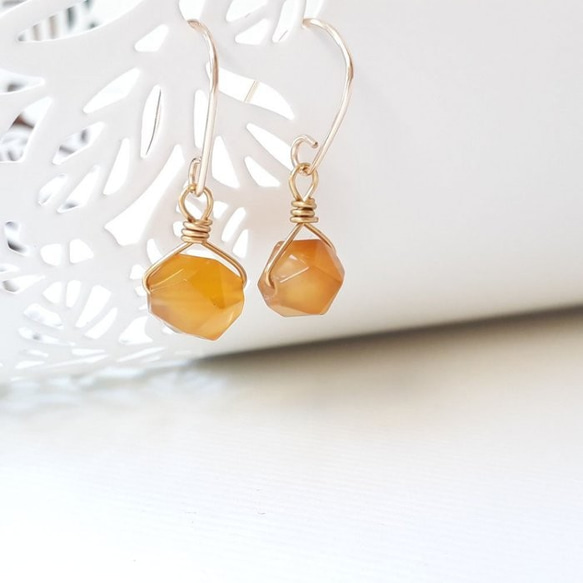 14KGFペルシャ湾カラフルアゲートアゲートダイヤモンドフェイス