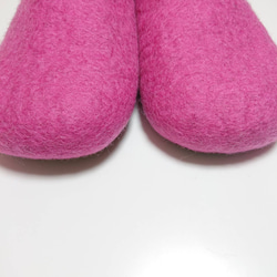 羊毛フェルトのルームシューズ   XS    ピンク 3枚目の画像