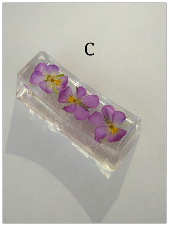 受注製作 お花の箸置き「固まるハーバリウム」 4枚目の画像