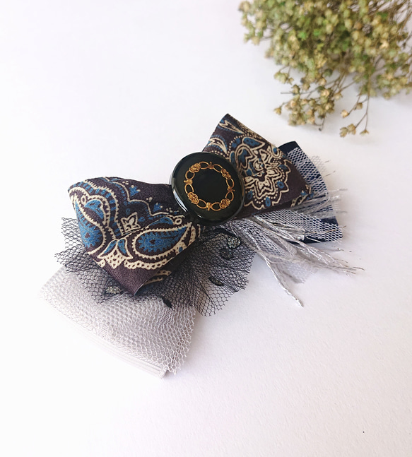 attractive Paisley  Ribbon  ヘアクリップ 3枚目の画像