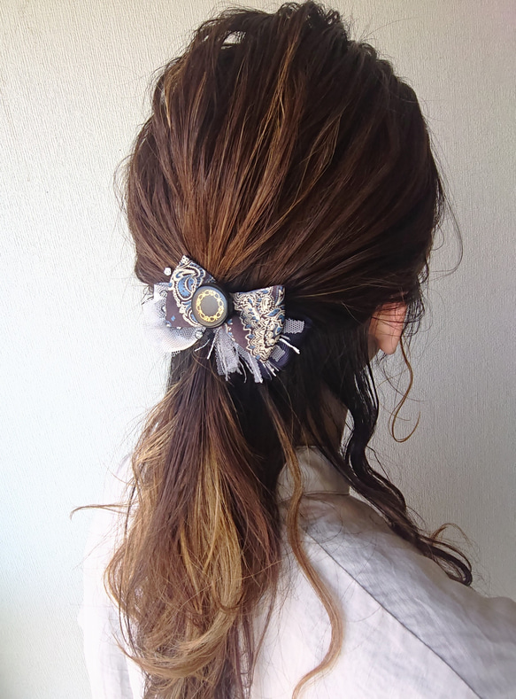 attractive Paisley  Ribbon  ヘアクリップ 5枚目の画像