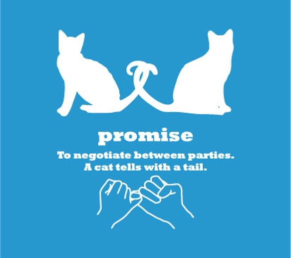 【ねこT】にゃくそく-promise-・ターコイズ 3枚目の画像