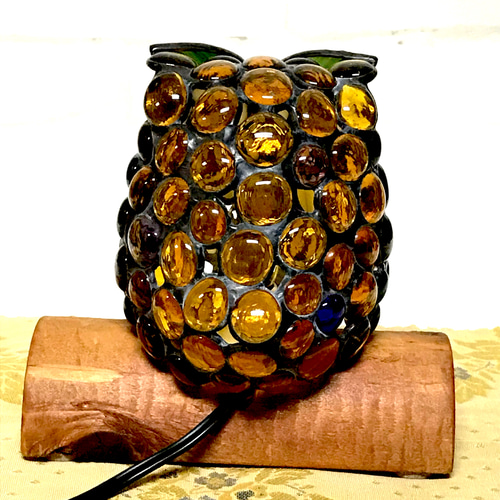 ステンドグラス ふくろうランプS スタンドライト・テーブルランプ