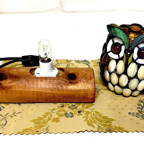 ステンドグラス ふくろうランプS スタンドライト・テーブルランプ