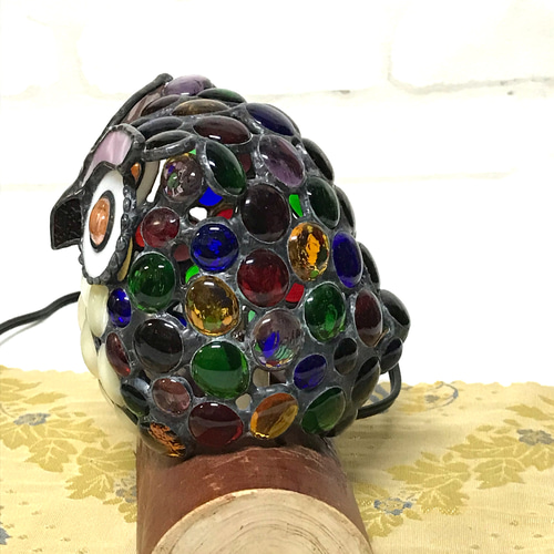 ステンドグラス ふくろうランプS スタンドライト・テーブルランプ