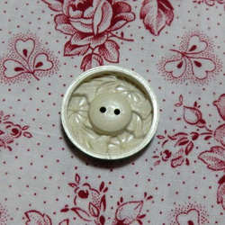 セルロイドバフボタン(ブルー✕ホワイト） 2枚目の画像