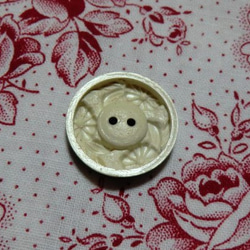 セルロイドバフボタン（ブラック✕ホワイト） 2枚目の画像