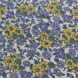 フィードサック（紫色と黄色の花柄）　D 2枚目の画像