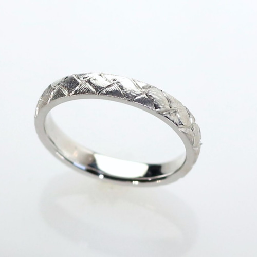 プラチナ900 編み込み模様リング