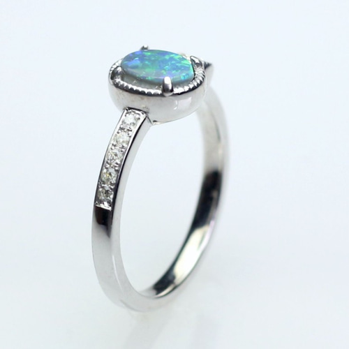 Pt900 ブラックオパールリング 0.664ct 指輪・リング Atelier