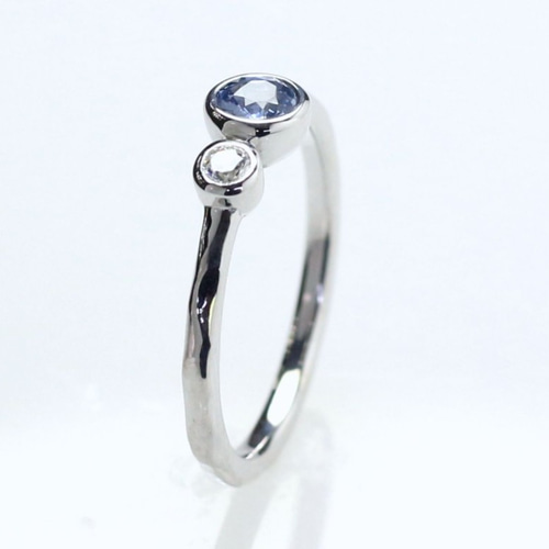 Pt900 ブルーサファイア(UVチェンジ)リング 0.36ct 指輪・リング