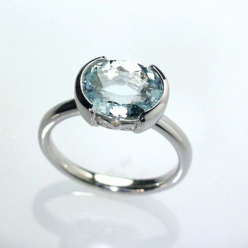 VOLUME☆PT900アクアマリンの指輪 Pt900 アクアマリンリング 2.88ct