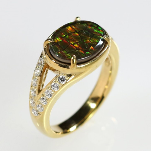 K18YG アンモライトリング 2.70ct 指輪・リング Atelier Ozaki 通販
