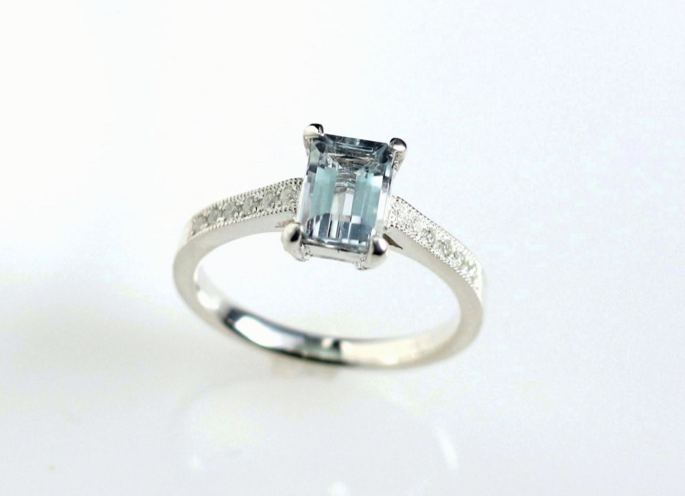 Pt900 アクアマリンリング 1.10ct 指輪・リング Atelier Ozaki