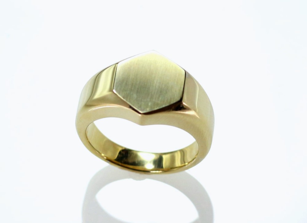 K18YG ヘキサゴンリング