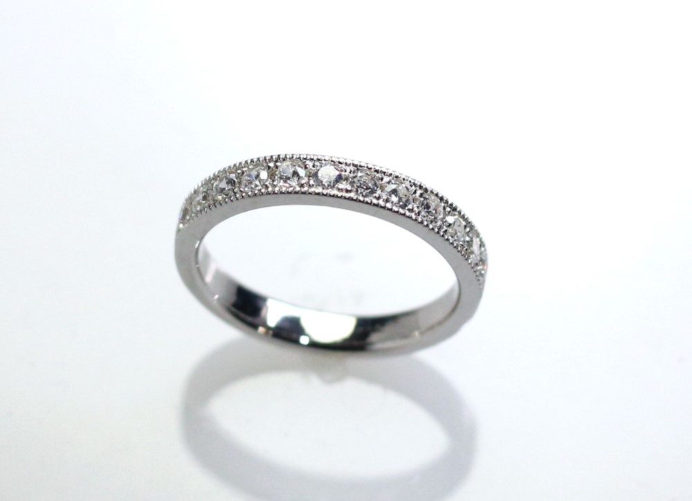 Pt900 ダイヤモンド・ハーフエタニティリング type2 指輪・リング