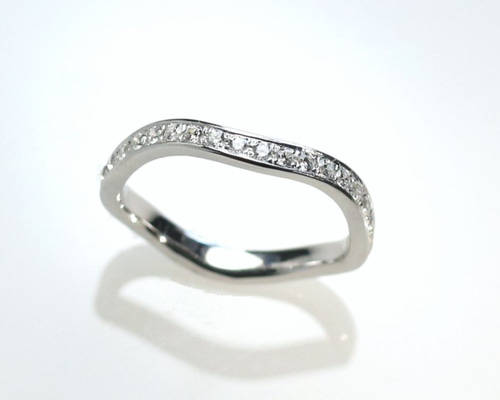 PT900ダイヤハーフエタニティリング✨ ダイヤモンド0.55ctの一文字・ハーフエタニティPT900プラチナリング