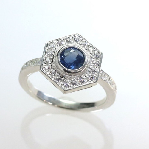 Pt900 ブルーサファイアリング 0.66ct 指輪・リング Atelier Ozaki  