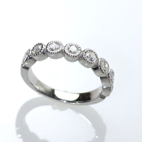 Pt900 ダイヤモンド・ハーフエタニティリング type6 指輪・リング