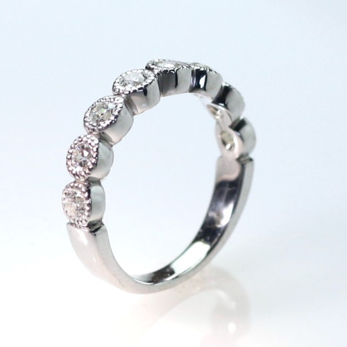 Pt900 ダイヤモンド・ハーフエタニティリング type6 指輪・リング