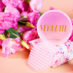 [Venudite Cosmetics] 玫瑰蜂蜜粉撲刷具清潔皂組 (附專利潔刷墊) 第3張的照片