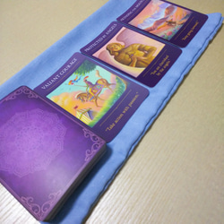 水色のオラクルカードケース(リーディングマット） 5枚目の画像