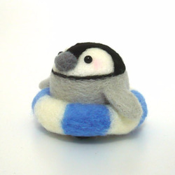 立トリ No.05 うきわ付きペンギン（ブルー） 1枚目の画像