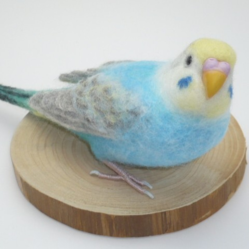 羊毛フェルト。インコ。オーダーNo.25 羊毛フェルト。インコ。オーダーNo.25