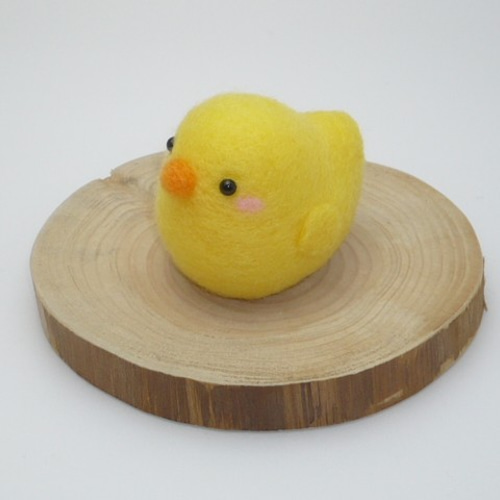 座トリ No.05 ひよこ 羊毛フェルト おもにとり 通販 3233697｜Creema