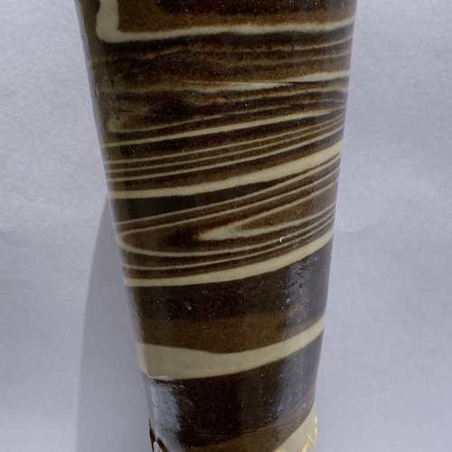 ビアグラス】【送料無料】マーブル模様 3種 土物 手作陶芸 世界で