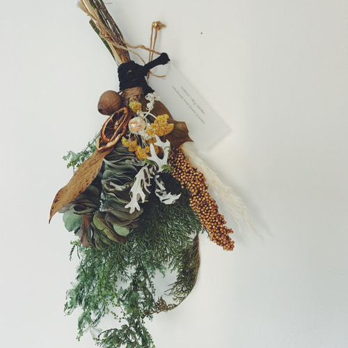 専用＊ミモザ＆ベルガムナッツ　ドライフラワースワッグ 専用＊ミモザ＆ベルガムナッツ ドライフラワースワッグ