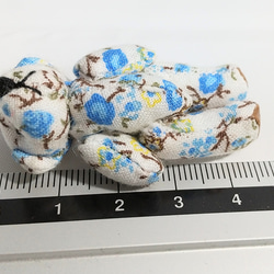 Lienパーツ　くまちゃん　人形　ブルー柄入　くまパーツ　2個セット　人形パーツ 3枚目の画像