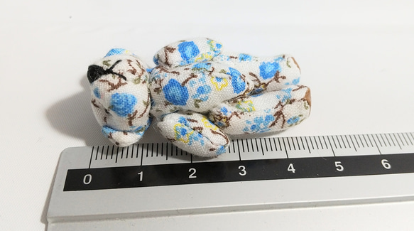 Lienパーツ　くまちゃん　人形　ブルー柄入　くまパーツ　2個セット　人形パーツ 3枚目の画像
